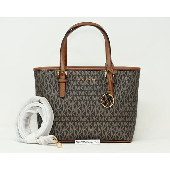 MICHAEL KORS JET SET TRAVEL XS Carry All Crossbody Top Zip Tote NWT 498 Bags